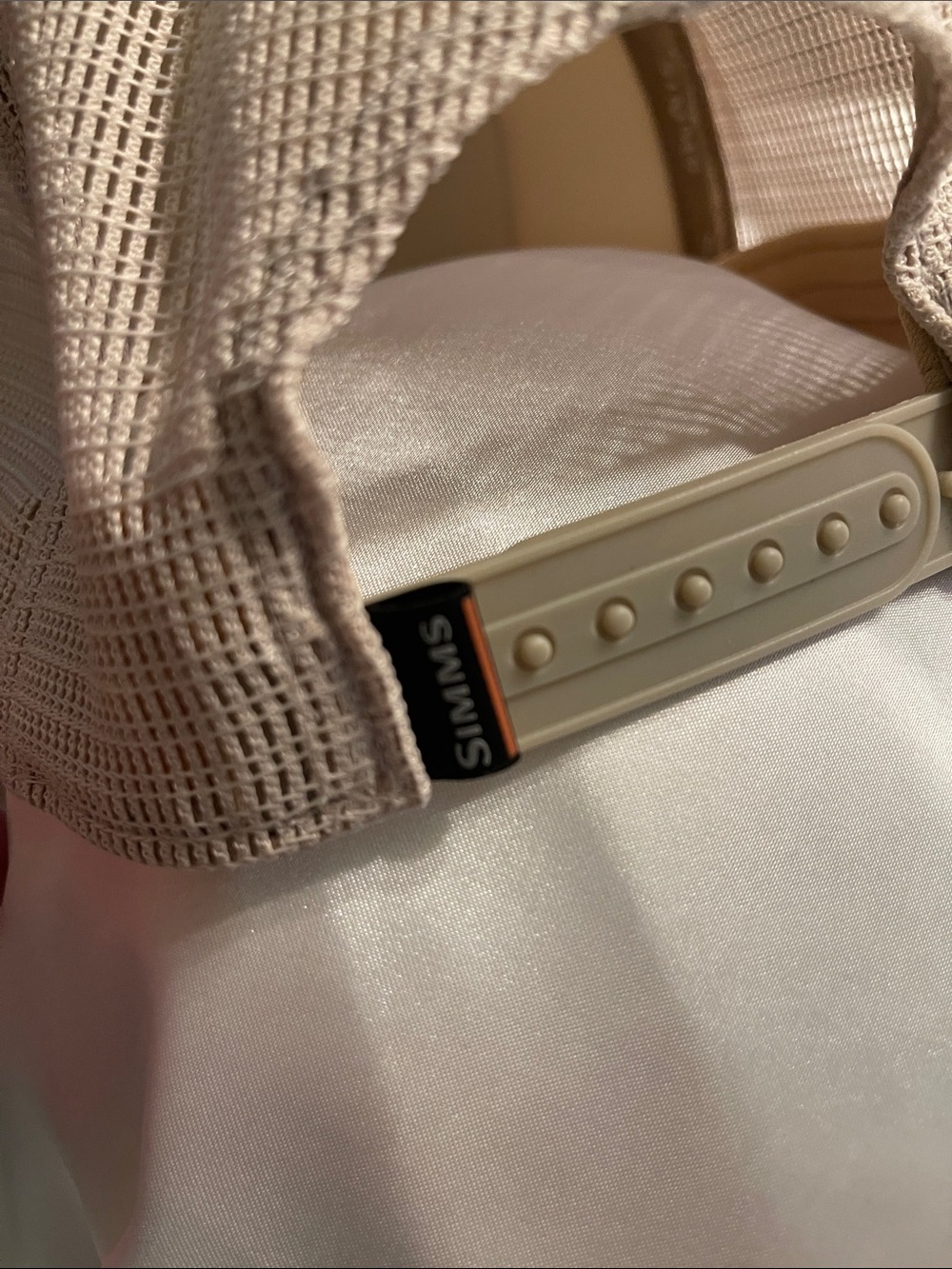 Simms Tan and Cream Trucker Hat with Patch Logo - Picture 7 of 8
